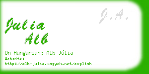 julia alb business card